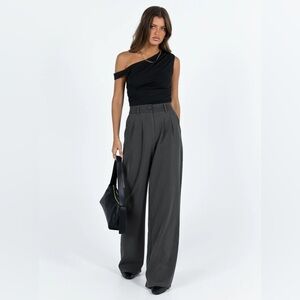 Princess Polly Archer Pants Slate Lower Impact / Gray Trousers